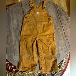 Tan Carhartt overalls size 24 mo